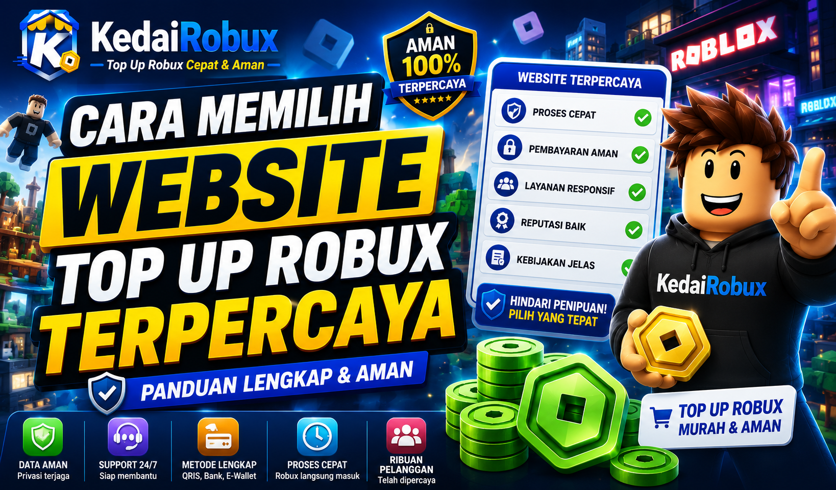 Cara Memilih Website Top Up Robux Terpercaya di Indonesia Tahun 2026 | KedaiRobux